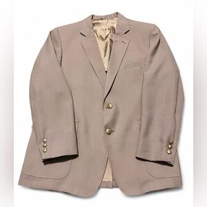 Brookford Men’s Tan Blazer Size 36 Classic Sport Coat Neutral Dress Jacket